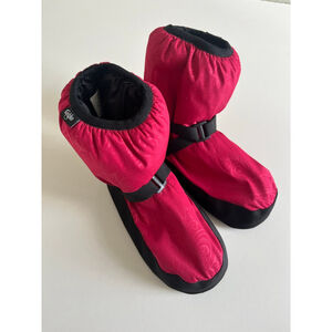 Grishko M-68 Red/Pink & Black Ballet Warm-Up Booties Adjustable Dance Booties